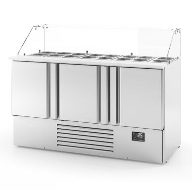 Infrico 3 Door Compact GN Prep Station With Display 355L