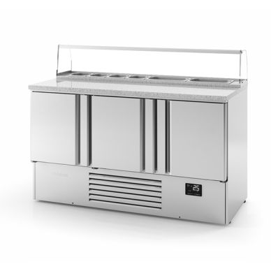 Infrico 3 Door Compact Gastronorm Pizza Prep Counters 355L