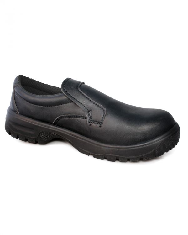 Dennys Black Slip On Safety Shoe | Joynsons